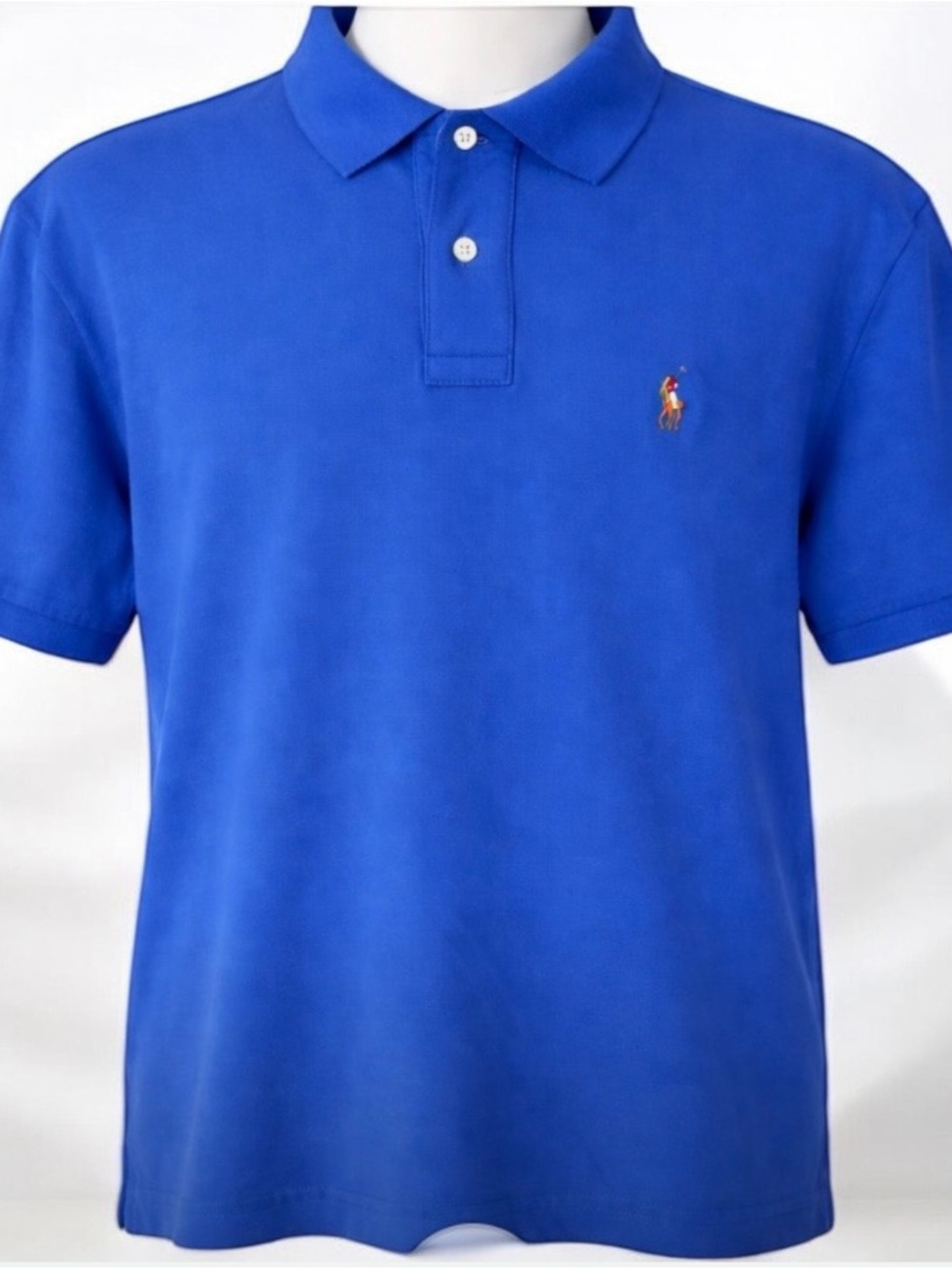 Polo Ralph Lauren Polo Shirt Blue Pony Logo Short Sleeve Men’s XL Designer Golf
